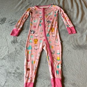 Little Sleepies Zippy pink birthday print 2T Pajamas